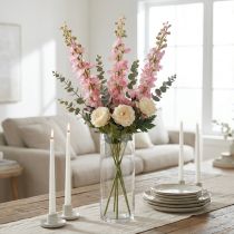 Prodotto Delphinium delphinium artificiale rosa 82 cm 3 pezzi