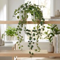 Prodotto Pianta artificiale sospesa con foglie per una facile manutenzione, decorazione della casa, 60 cm, 2 pezzi