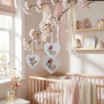 Prodotto Cuore decorativo da appendere, decorazione ciondolo cuore elfo 12 cm 6 pezzi