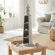 Prodotto Faro Shabby Chic Crema Decorazione Estiva Marittimo Ø14,5cm H51cm