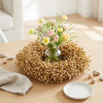 Prodotto Ghirlanda decorativa boho, ghirlanda decorativa in lino, ghirlanda naturale, secca, Ø28cm