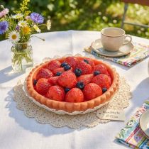 Prodotto Torta di fragole decorativa fittizia per pasticceria, decorazione di torte artificiali Ø15cm
