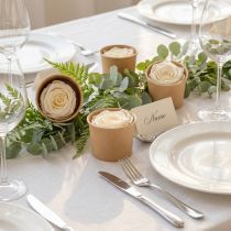 Prodotto Teste di rosa stabilizzate, decorazione da tavola resistente per un'atmosfera romantica, decorazione per matrimoni, 5 cm, 6 pezzi