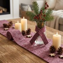 Prodotto Feltro artigianale Nastro decorativo in feltro di bacche L7/15 cm L1/1 m set di 2