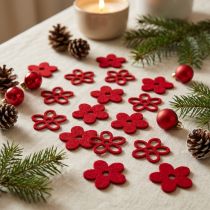 Prodotto Decorazioni sparse in feltro fiori rossi assortiti in un mix Ø4cm 72 pz