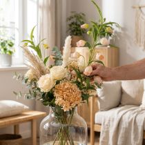Prodotto Lanterna Giglio Fiore Artificiale Giglio Albicocca 90cm 2pz