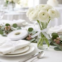 Prodotto Nastro in organza nastro regalo nastro bianco cimosa 6mm 50m