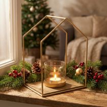 Prodotto Lanterna casa porta tealight in metallo decorazione da tavolo 26×20×35cm