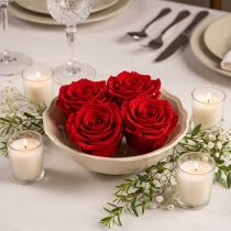 Prodotto Teste di rosa vere Infinity Roses Red Premium Ø8,5cm 4 pezzi