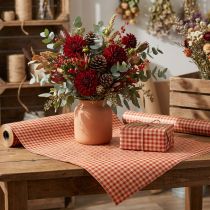 Prodotto Fiore di seta 50 cm a quadretti rossi 5 kg
