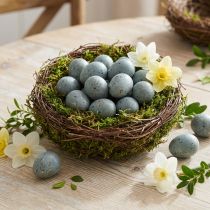 Prodotto Decorazione uovo di quaglia marmorizzato grigio vuoto 3 cm Decorazione pasquale 50 pz