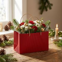 Prodotto Buste regalo buste di carta rosse con manico 24×12×12cm 6pz