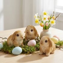 Prodotto Piccolo coniglietto di Pasqua decorazione coniglio poliresina 9×6×6,5cm 3 pezzi