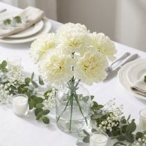 Prodotto Fiore di garofano bianco Ø9 cm 12 pezzi