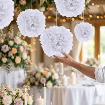 Prodotto Pompon di carta Bianco Ø30cm 5pezzi