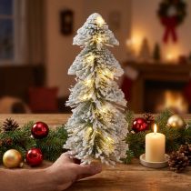 Prodotto Mini albero di Natale a LED abete natalizio innevato 40cm