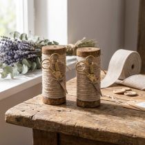 Prodotto Rocchetto di filo con forbici decorative Ø6,5cm H15cm 2 pezzi Stile vintage