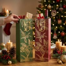 Prodotto Sacchetti regalo di Natale Sacchetti di Natale vischio 12×36cm 2pz