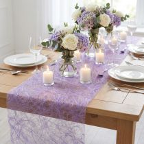 Prodotto Runner da tavolo Sizoweb in pile decorativo viola 30 cm 5 m