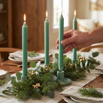 Prodotto Candele coniche PURE Candele Wenzel Verde Smeraldo 250/23mm 4 pz