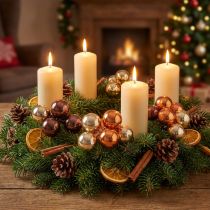 Prodotto Bacche a specchio Palline di Natale marrone oro Ø40mm 32 pz