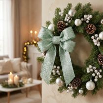 Prodotto Nastro regalo con motivo classico per fiocchi e decorazioni, largo 40 mm, lungo 15 m.