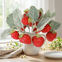 Prodotto Fragole artificiali, set da 6 - Un oggetto decorativo di lunga durata, 23 cm