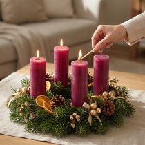 Prodotto Candele Candele con bastoncini di frutti di bosco in tinta unita 34x300mm 4 pz