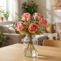 Prodotto Rose artificiali rose decorative rosa con boccioli L44cm 4 pz