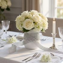 Prodotto Nastro decorativo argento, lucido 10mm 4m