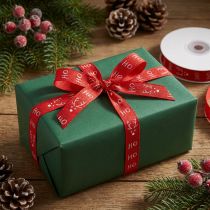 Prodotto Nastro regalo Natale Nastro natalizio Hohoho Rosso 15 mm 20 m
