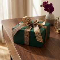 Prodotto Nastro regalo con stampa leopardata per decorazioni creative e composizioni floreali, 25 mm x 20 m