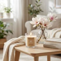 Prodotto Candela profumata in un barattolo di vetro di cera naturale Wenzel Candles Magnolia 85×70mm