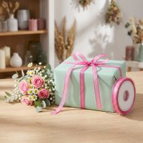 Prodotto Nastro decorativo con pois rosa 7mm 20m