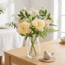 Prodotto Decorazione Peonie Fiori Artificiali Fiori Gialli L64cm 2pz