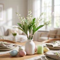 Prodotto Mughetto decorativo fiori primaverili artificiali bianchi 31 cm 3 pz