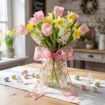 Prodotto Nastro di organza farfalla 25 mm nastro decorativo rosa nastro regalo 20 m