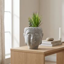 Prodotto Vaso di fiori succulenti artificiali Buddha Ø12cm H25cm