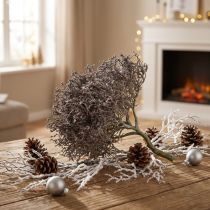 Prodotto Piante artificiali glassate di rami di corallo Decorazione invernale Ø23 cm