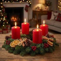 Prodotto Candele a colonna 130/100 rosse 4 pz