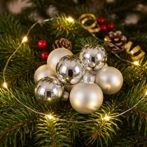Prodotto Pallina di Natale Ø4cm argento lucido/opaco 24 pz