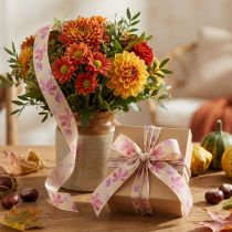 Prodotto Nastro regalo viola foglie autunnali nastro decorativo autunno 25mm 20m
