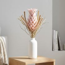 Prodotto Fiore artificiale esotico rosa grande fiore di ananas 74 cm