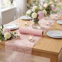 Prodotto Runner da tavolo Sizoweb in pile decorativo rosa 30 cm 5 m