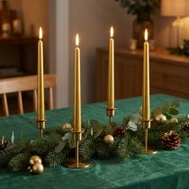 Prodotto Candele coniche Candele da tavolo oro 300/23 12 pezzi