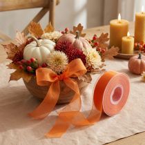 Prodotto Nastro in organza nastro regalo nastro arancione cimosa 25mm 50m