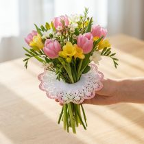 Prodotto buste per fiori in pizzo di carta batik Ø24cm 25 pz