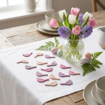 Prodotto Decorazioni sparse decorazioni per uccelli in legno, pezzi sparsi toni rosa 4 cm 72 pz
