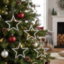 Prodotto Stella Decorazione natalizia con glitter Argento 7,5cm 40pz