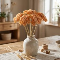 Prodotto Achillea fiori artificiali artificiali arancione 50 cm 5 pezzi in mazzo